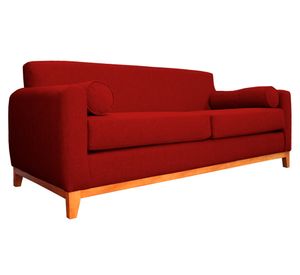 Sofá 2 cuerpos Meli chenille rojo