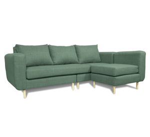 Seccional 3 cuerpos Bollen chenille verde