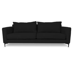 Sofá 3 cuerpos Alanna chenille negro