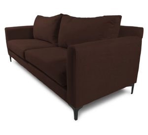 Sofá 3 cuerpos Alanna chenille cafe