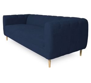 Sofá 2 cuerpos Lynette chenille azul