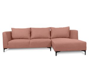 Seccional 3 cuerpos Suria chenille palo rosa