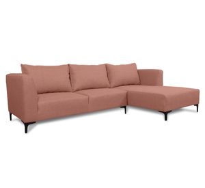 Seccional 3 cuerpos Suria chenille palo rosa