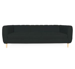 Sofá 3 cuerpos Lynette chenille grafito