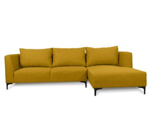 Seccional 3 cuerpos Suria chenille ambarino