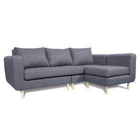 Seccional 3 cuerpos Bollen chenille gris