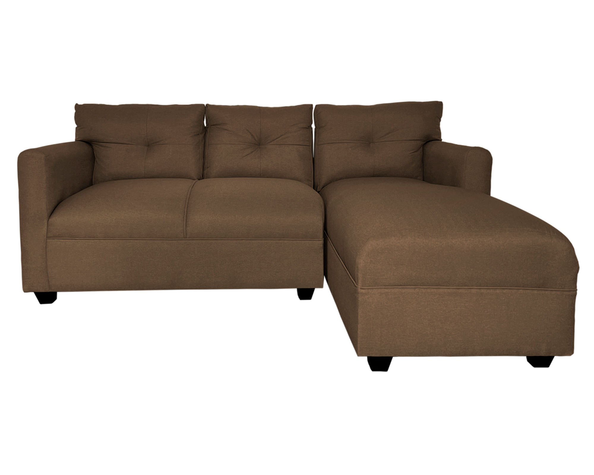 Sofás Home Seccional 3 cuerpos Mateo chenille café