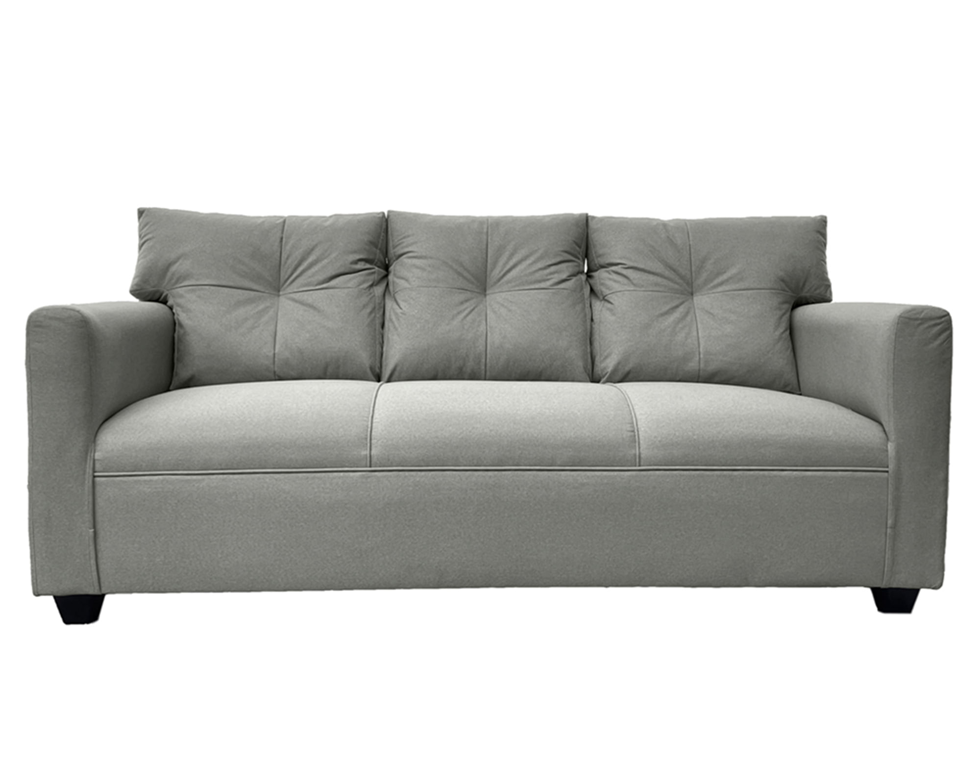 Sofás Home Sofá 3 cuerpos Mateo chenille PP gris