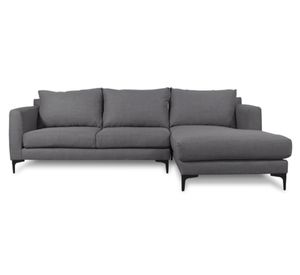 Seccional 3 cuerpos Kaile chenille gris