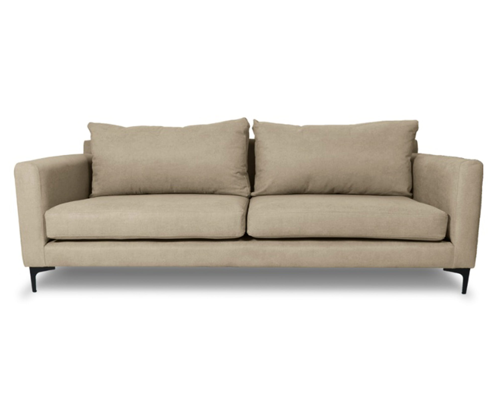 Sofás Home Sofá 3 cuerpos Alanna chenille beige