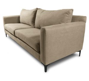 Sofá 3 cuerpos Alanna chenille beige