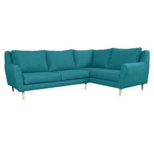 Seccional 3 cuerpos Lenora chenille turquesa