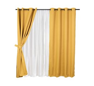 Set cortina 140x220 cm Frutillar gold 8 piezas