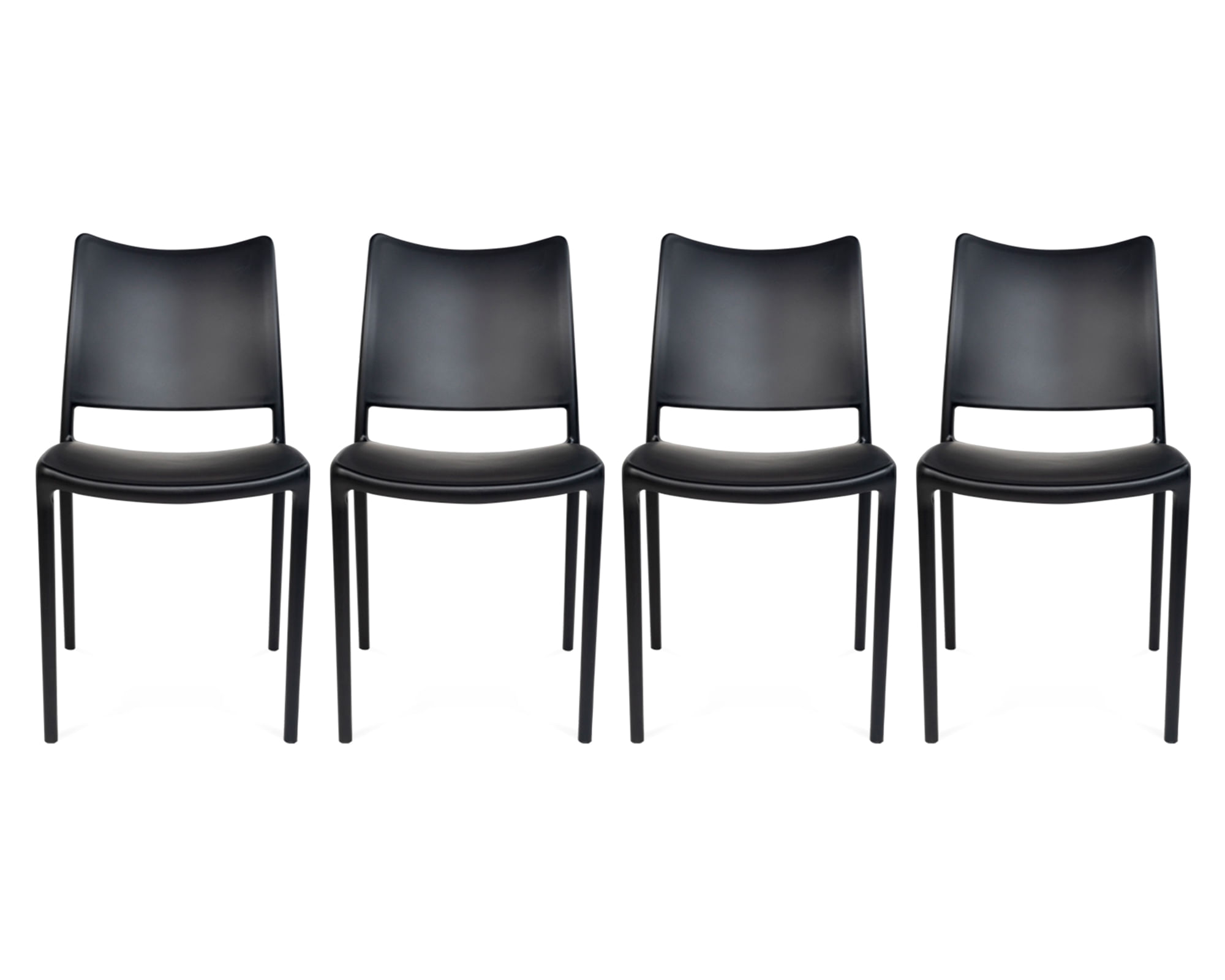 Form Design Pack 4 sillas plástico Todi negro