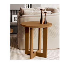 Mesa lateral redonda Be caramelo