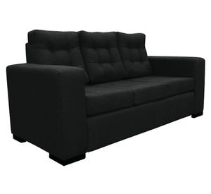 Sofá 3 cuerpos Antu chenille negro