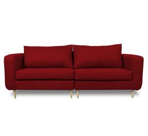 Sofá 3 cuerpos Bollen chenille rojo