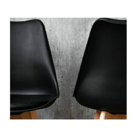 Pack 4 sillas comedor Amster negro 50x81x45 cm