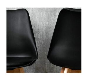 Pack 4 sillas comedor Amster negro 50x81x45 cm