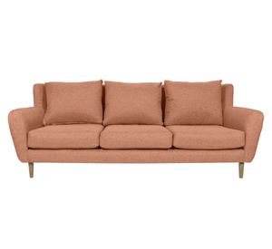 Sofá 3 cuerpos Lenora chenille palo rosa