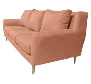 Sofá 3 cuerpos Lenora chenille palo rosa
