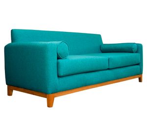 Sofá 2 cuerpos Meli chenille turquesa