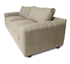Sofá 2 cuerpos Briana chenille beige