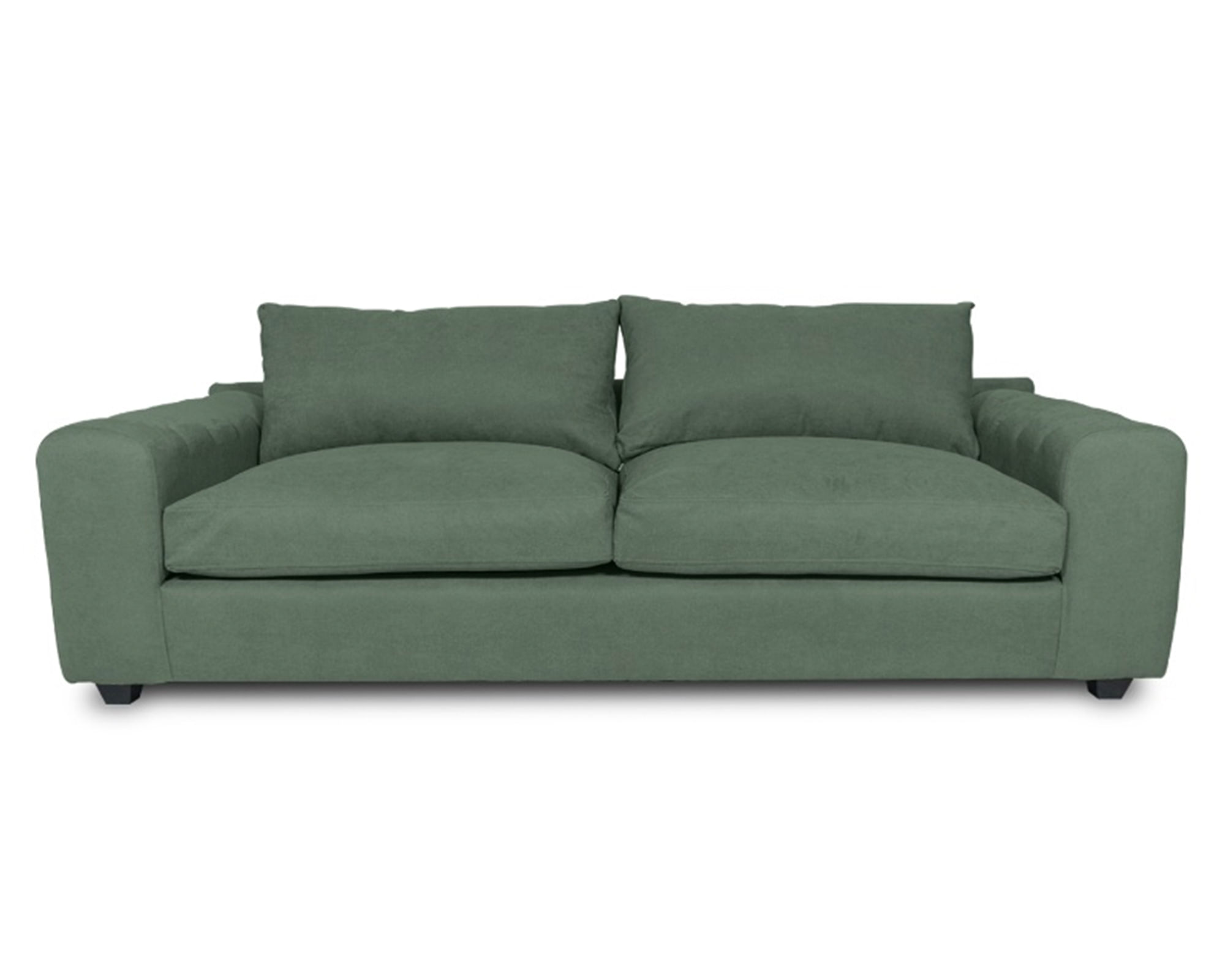 Sofás Home Sofá 3 cuerpos Briana chenille verde