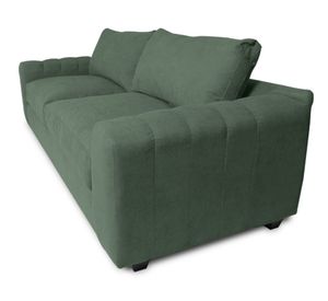 Sofá 3 cuerpos Briana chenille verde