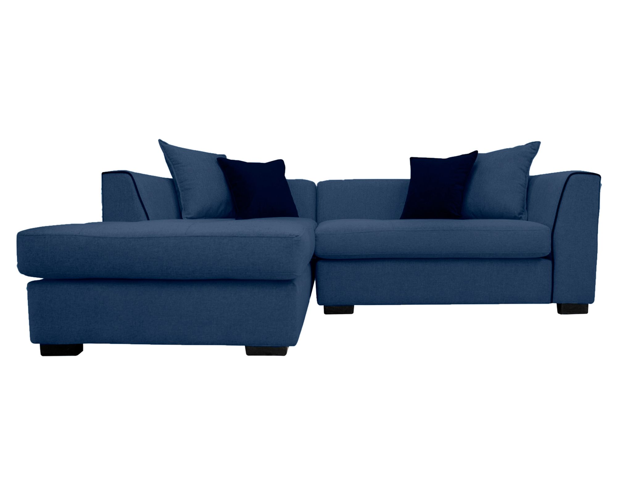 Sofás Home Seccional 3 cuerpos Valencia chenille azul