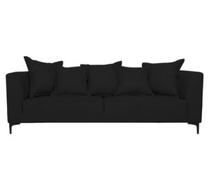 Sofá 3 cuerpos Cordelia chenille negro