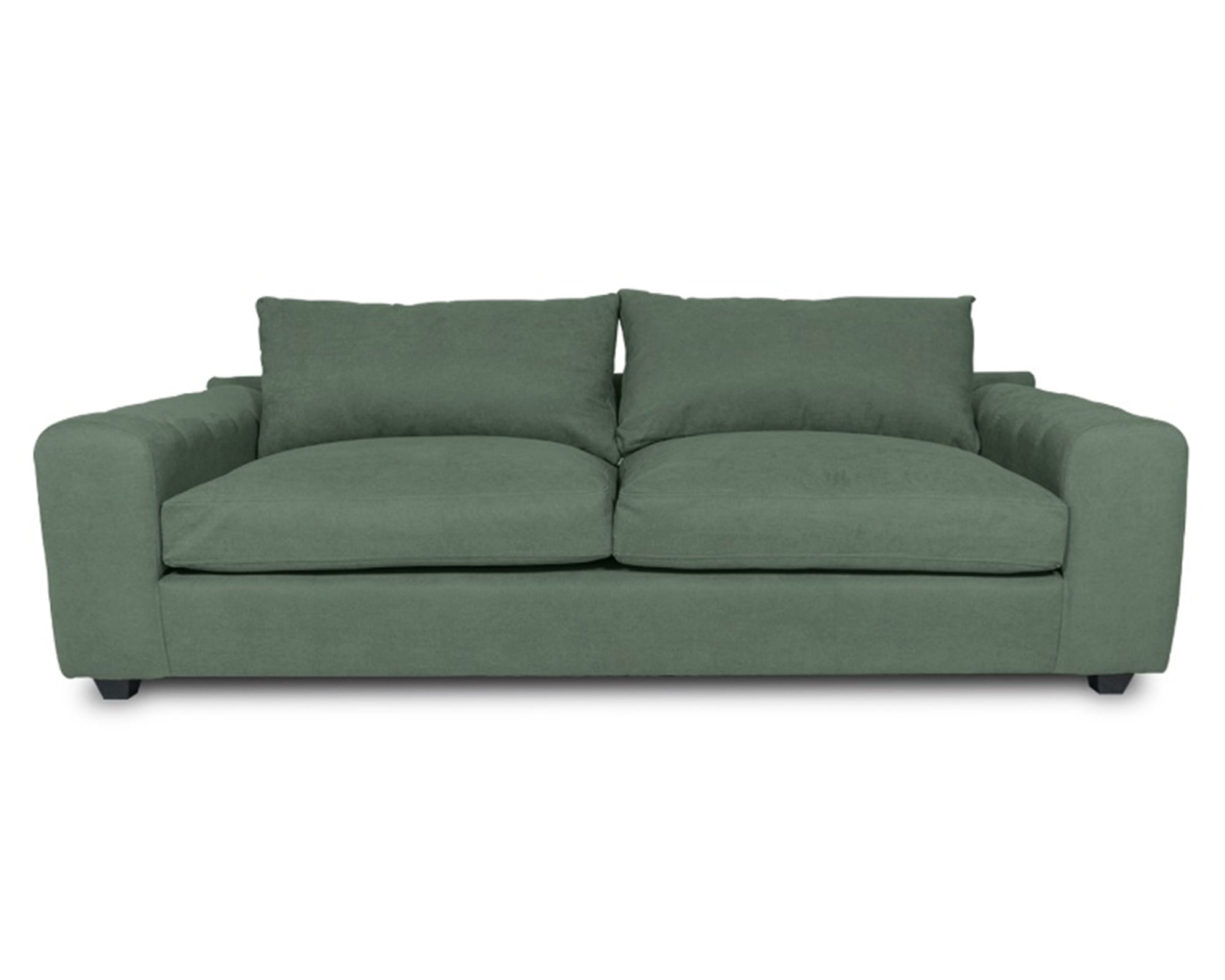 Sofás Home Sofá 2 cuerpos Briana chenille verde