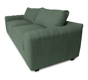 Sofá 2 cuerpos Briana chenille verde