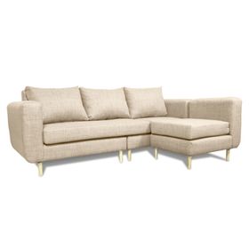 Seccional 3 cuerpos Bollen chenille beige