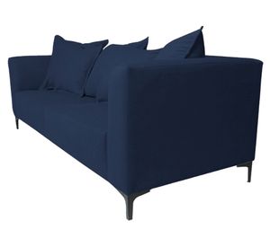 Sofá 3 cuerpos Cordelia chenille azul