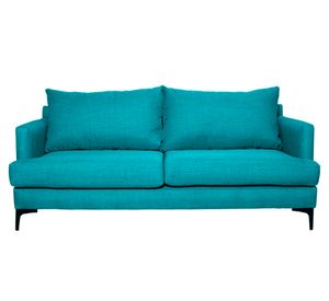 Sofá 2 cuerpos Aldara chenille turquesa