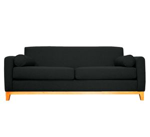 Sofá 2 cuerpos Meli chenille negro