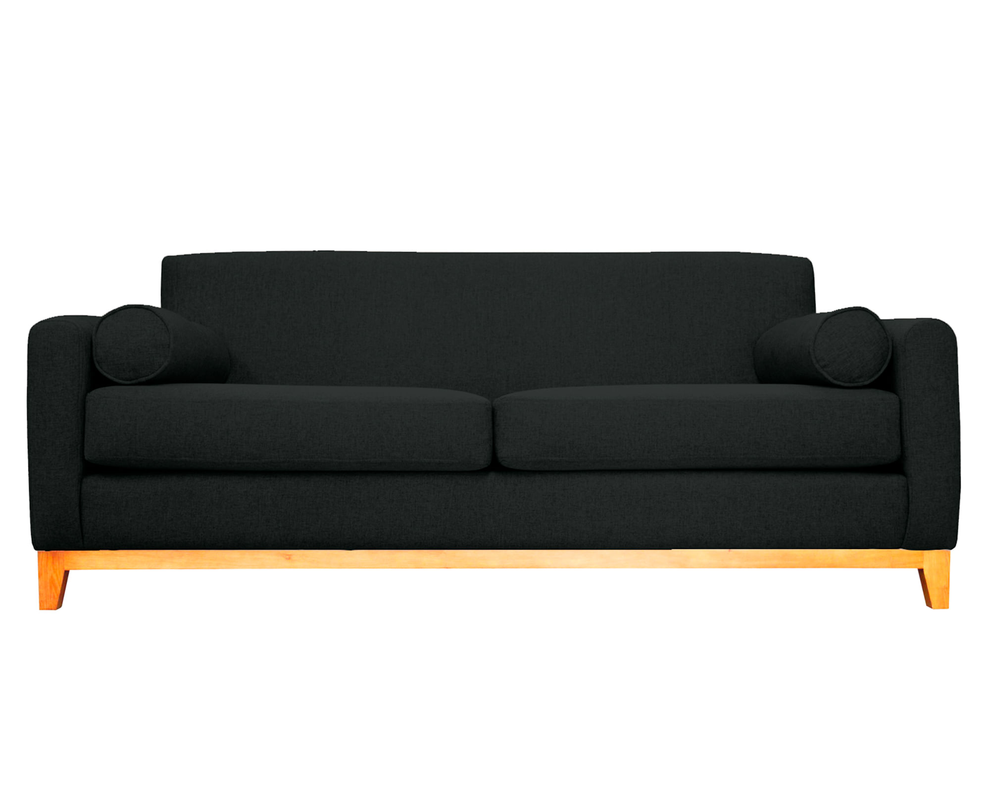 Sofás Home Sofá 2 cuerpos Meli chenille negro