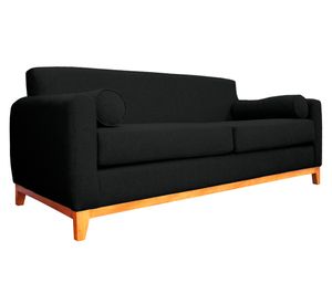 Sofá 2 cuerpos Meli chenille negro