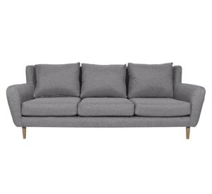 Sofá 3 cuerpos Lenora chenille gris