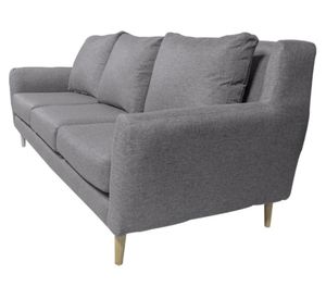 Sofá 3 cuerpos Lenora chenille gris