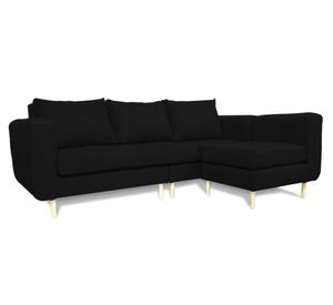 Seccional 3 cuerpos Bollen chenille negro