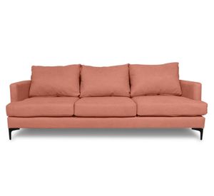 Sofá 3 cuerpos Aldara chenille palo rosa