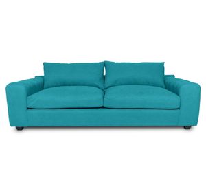 Sofá 3 cuerpos Briana chenille turquesa