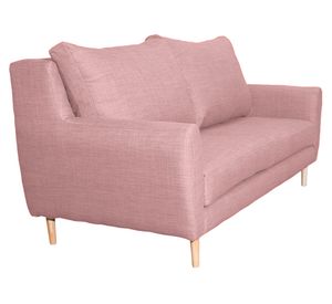 Sofá 2 cuerpos Lenora chenille palo rosa