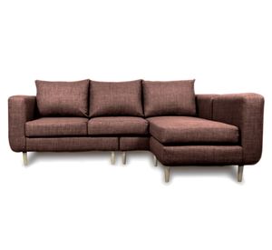 Seccional 3 cuerpos Bollen chenille café