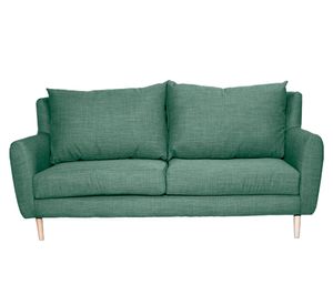 Sofá 2 cuerpos Lenora chenille verde