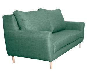 Sofá 2 cuerpos Lenora chenille verde