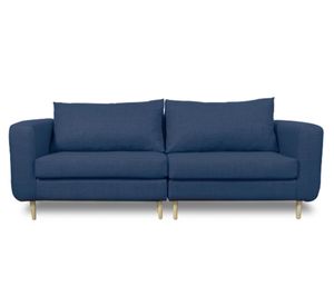 Sofá 3 cuerpos Bollen chenille azul