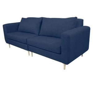 Sofá 3 cuerpos Bollen chenille azul